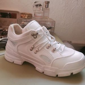 NWOT White and Silver Chunky Sneaker